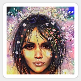 Halle Berry in spring time Sticker